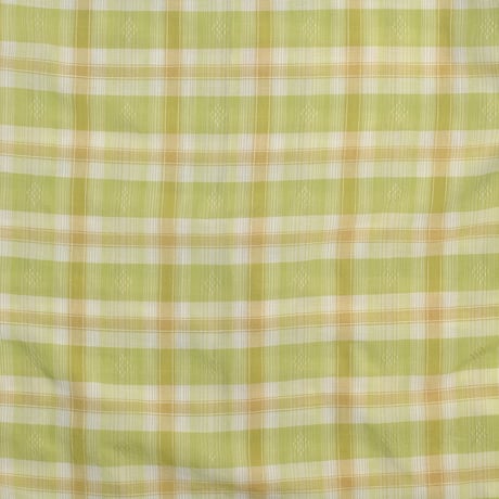 USED 70'S "FINK CLOTHING" PLAID OPEN COLLAR SHIRT