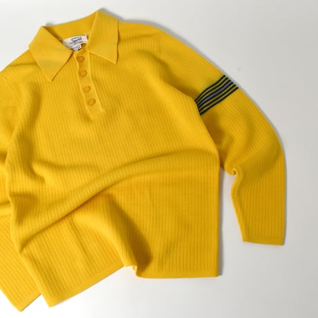 USED 70'S "SPORTIF" KNIT POLO SWEATER