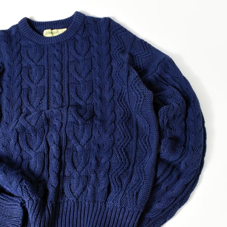 USED 90'S "ST JOHN'S BAY" RAMIE COTTON CABLE KNIT