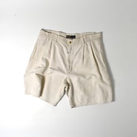 USED "R&R CASUALS" LINEN COTTON 2-TUCK SHORTS