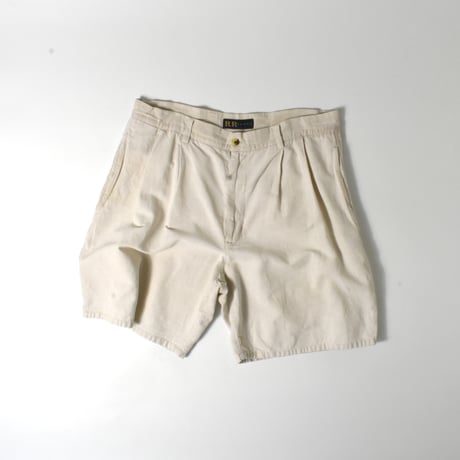 USED "R&R CASUALS" LINEN COTTON 2-TUCK SHORTS