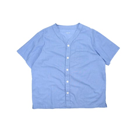 "LANDS' END" NO-COLLER CHAMBRAY PAJAMA SHIRT