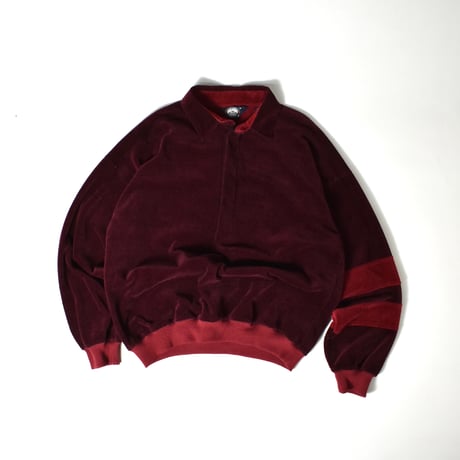 USED 90'S "KNIGHTSBRIDGE" VELOR POLO PULLOVER