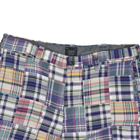 USED "J.CREW" PLAID COTTON SHORT