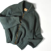 VINTAGE HANDMADE ZIP UP HAVY KNIT