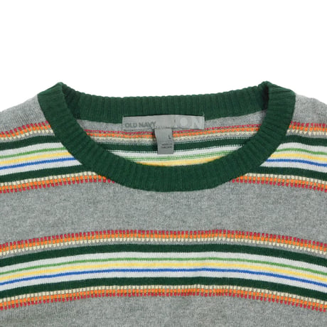 USED "OLD NAVY" MULTI BORDER KNIT