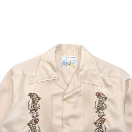 USED 70'S POLY EMBROIDERY SHIRT