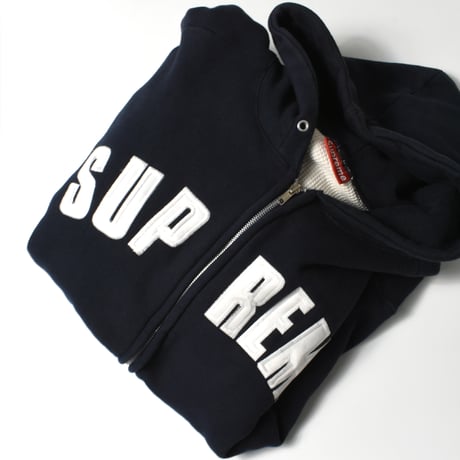 USED 90'S "SUPREME" DOUBLE FACE ZIP HOOODIE