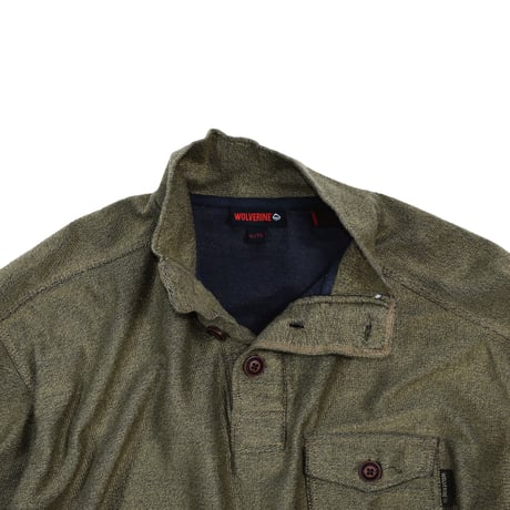 USED "WOLVERINE" HALF BUTTON SWEAT