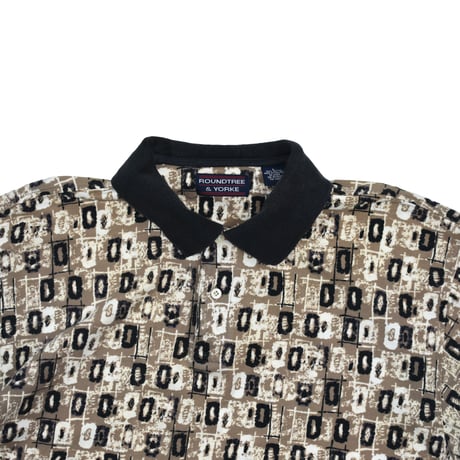 USED "90’S ROUNDTREE & YORKE" PATTERN POLO SHIRT