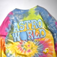 USED "ASTRO WOLD TOUR" TIE-DYE L/S T-SHIRT