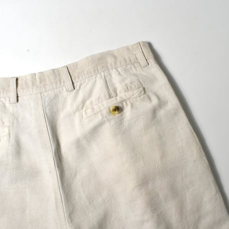 USED "R&R CASUALS" LINEN COTTON 2-TUCK SHORTS