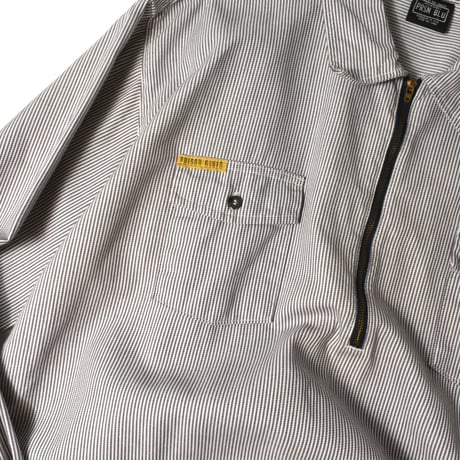USED "PRSN BLU" HALFZIP STRIPE PULLOVER
