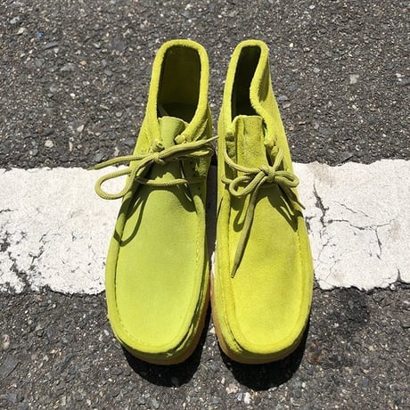 GBX "WALLABEE BOOTS" LIME GREEN SUEDE DEADSTOCK