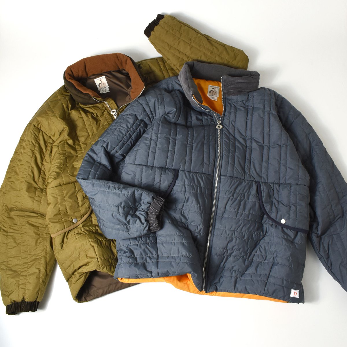 NOROLL ノーロール RETRO QLT JACKET NAVY XL肩幅63cm - ダウンジャケット