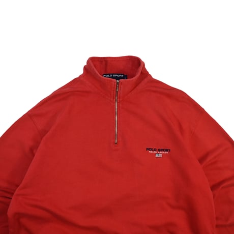 USED 90'S "POLO SPORT" HALF ZIP SWEAT