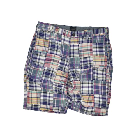 USED "J.CREW" PLAID COTTON SHORT