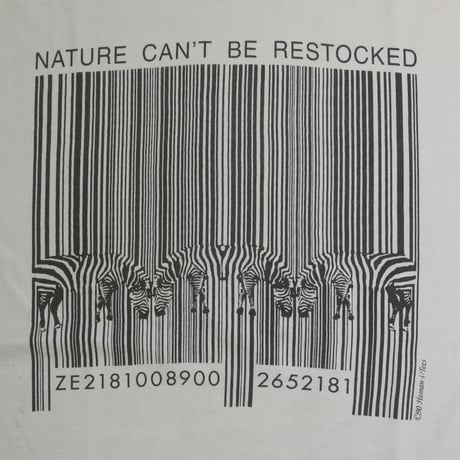 USED "NATURE CAN'T BE RESTOCKED" T-shirt