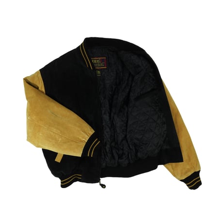 USED "DUAL CONTROL" SUEDE BOMBER JACKET