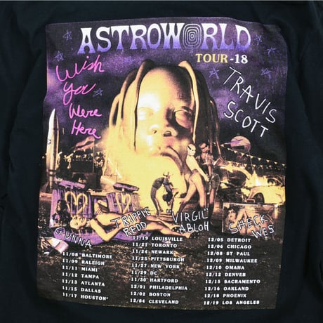USED "TRAVIS SCOTT / ASTROWOLD TOUR" L/S SHIRT