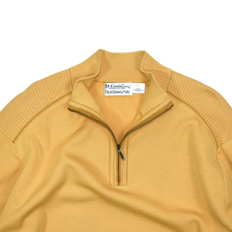 USED "ST.CROIX / UTAH WOOLEN MILLS" COTTON HALF ZIP KNIT