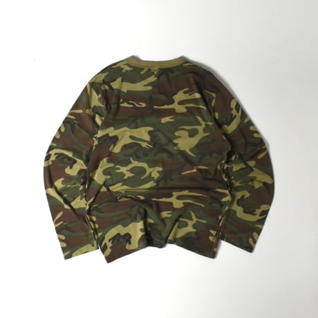 USED UNKNOWN SINGLE STITCH L/S CAMO T-shirt
