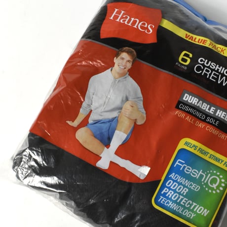 "HANES" 6PACK CREW SOCKS