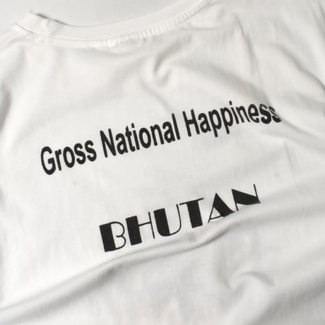 USED "BHUTAN / GROSS NATIONAL HAPPINES" T-shirt