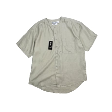 NOS "GOOUCH" NO-COLLAR LINEN SHIRT