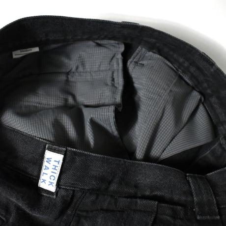 NOROLL "THICKWALK PANTS BLACK DENIM"