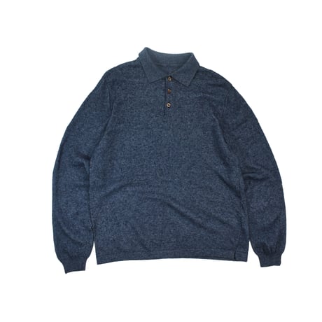 USED UNKNOWN WOOL KNIT POLO SHIRT