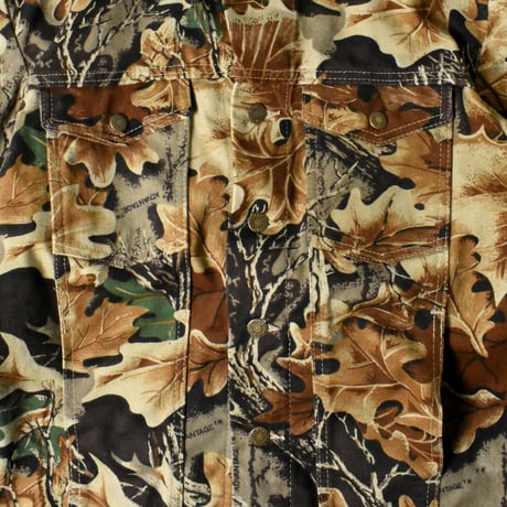 USED "WRANGLER RUGGED WEAR" REALTREE CAMO DENIM JACKET