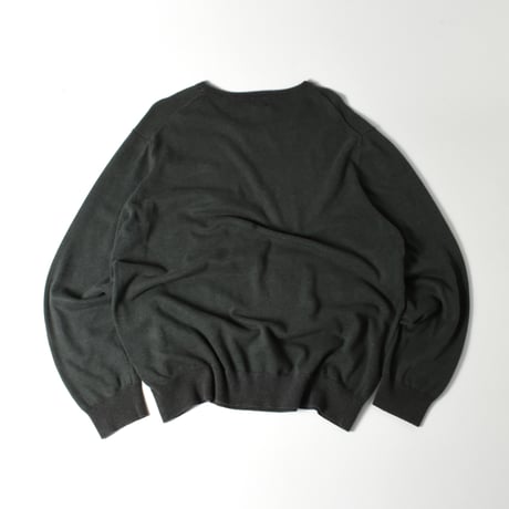 USED "BRITISH KHAKI" COTTON BOADER KNIT