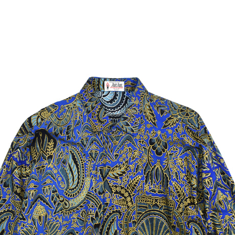 USED "MAN MAN" PRINTED BATIK PATTERN SHIRT