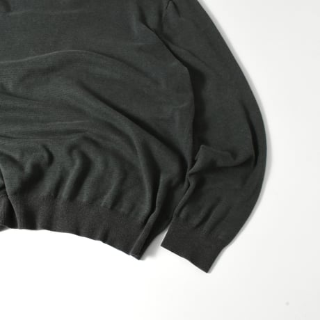 USED "BRITISH KHAKI" COTTON BOADER KNIT