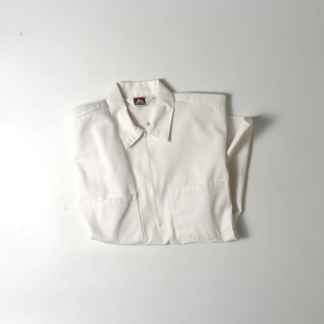 USED 90'S "BEN DAVIS" HALFZIP S/S SHIRT