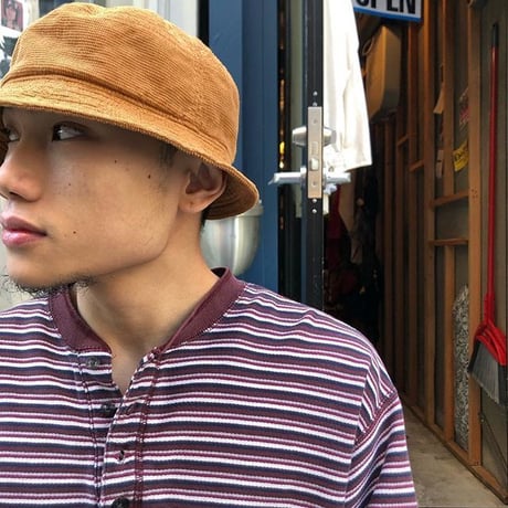 USED "90'S LEE" HENLEY NECK STRIPED SHIRT