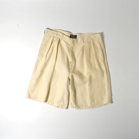 USED 90’S "POLO by RALPH LAUREN" LINEN 2-TUCK SHORTS