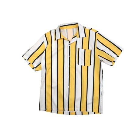 USED UNKNOWN OPEN COLLAR STRIPE SHIRT