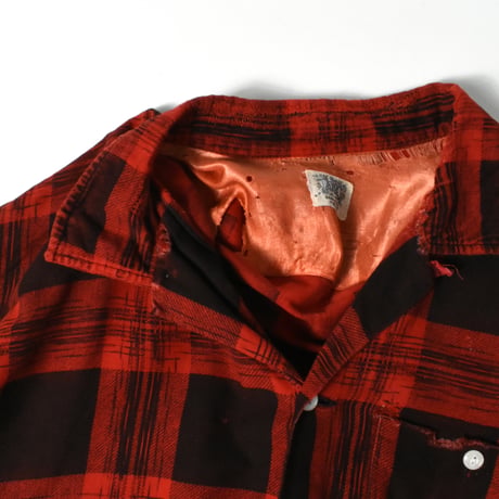 VINTAGE 50-60'S "AMC SPORTSWEAR" OPEN COLLAR L/S SHIRTS