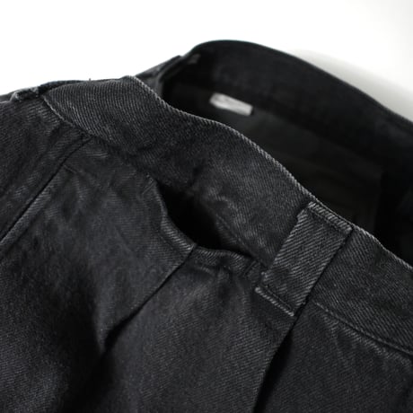 NOROLL "THICKWALK PANTS BLACK DENIM"
