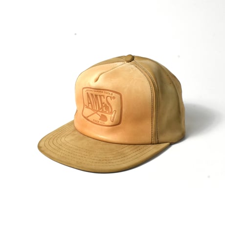 USED "AMES" LEATHER 5-PANNEL CAP