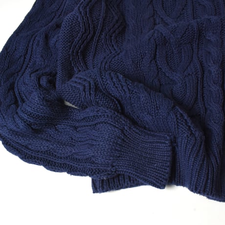 USED 90'S "ST JOHN'S BAY" RAMIE COTTON CABLE KNIT