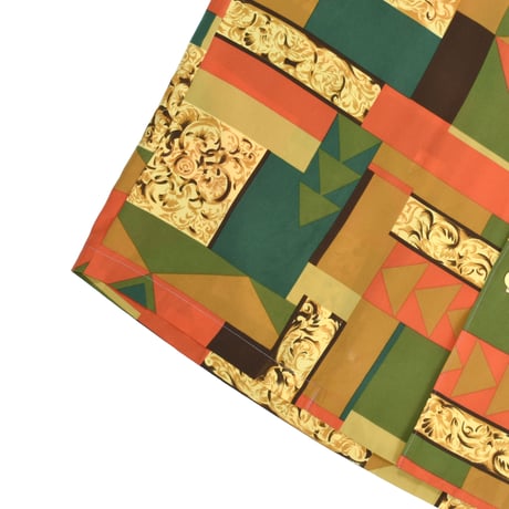 USED "ZEN-JAC" OPEN COLLAR PATTERN SHIRT