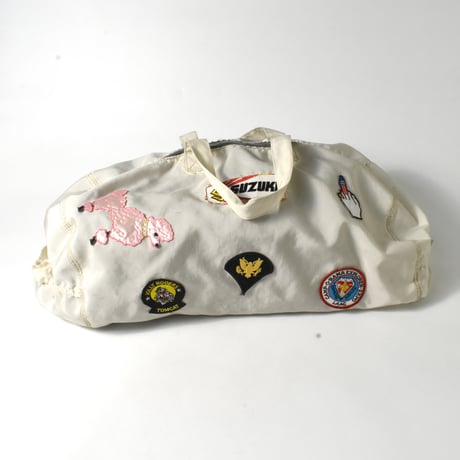 USED UNKNOWN PATCHED NYLON DUFFLE BAG