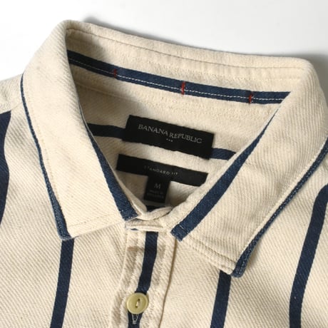 USED "BANANA REPUBLIC" STRIPED S/S SHIRT