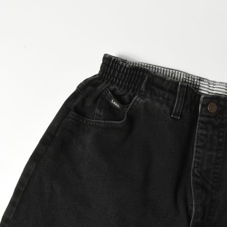 USED "LEE ORIGINAL JEANS" BLACK DENIM SHORTS