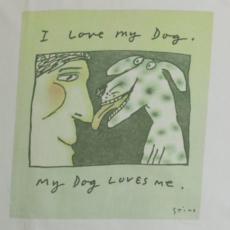RICHARD STINE "I LOVE MY DOG" USED T-shirt