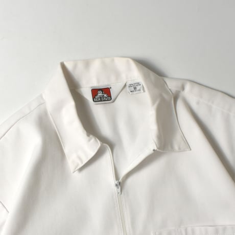 USED 90'S "BEN DAVIS" HALFZIP S/S SHIRT