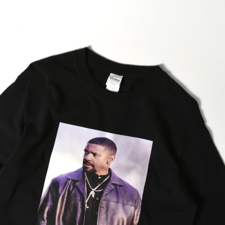 USED "DENZEL WASHINGTON" L/S T-shirt